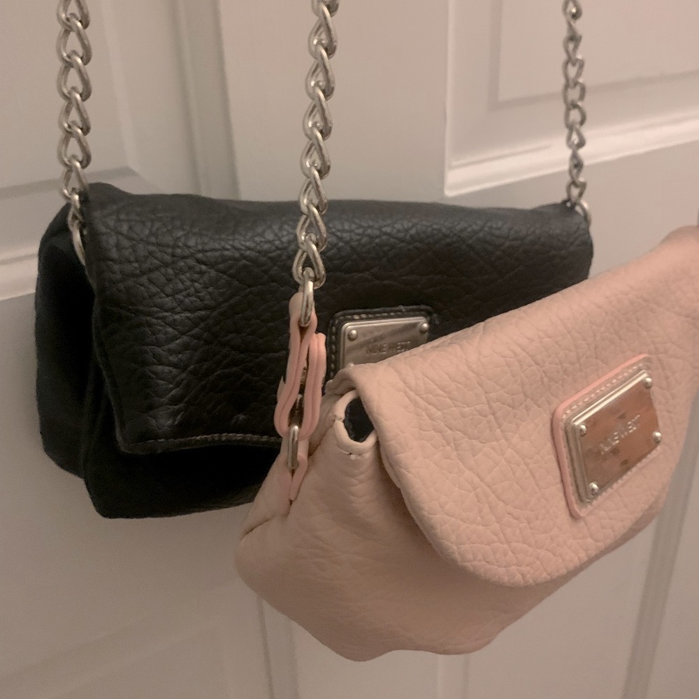 Nine West Leather Chain Clutches